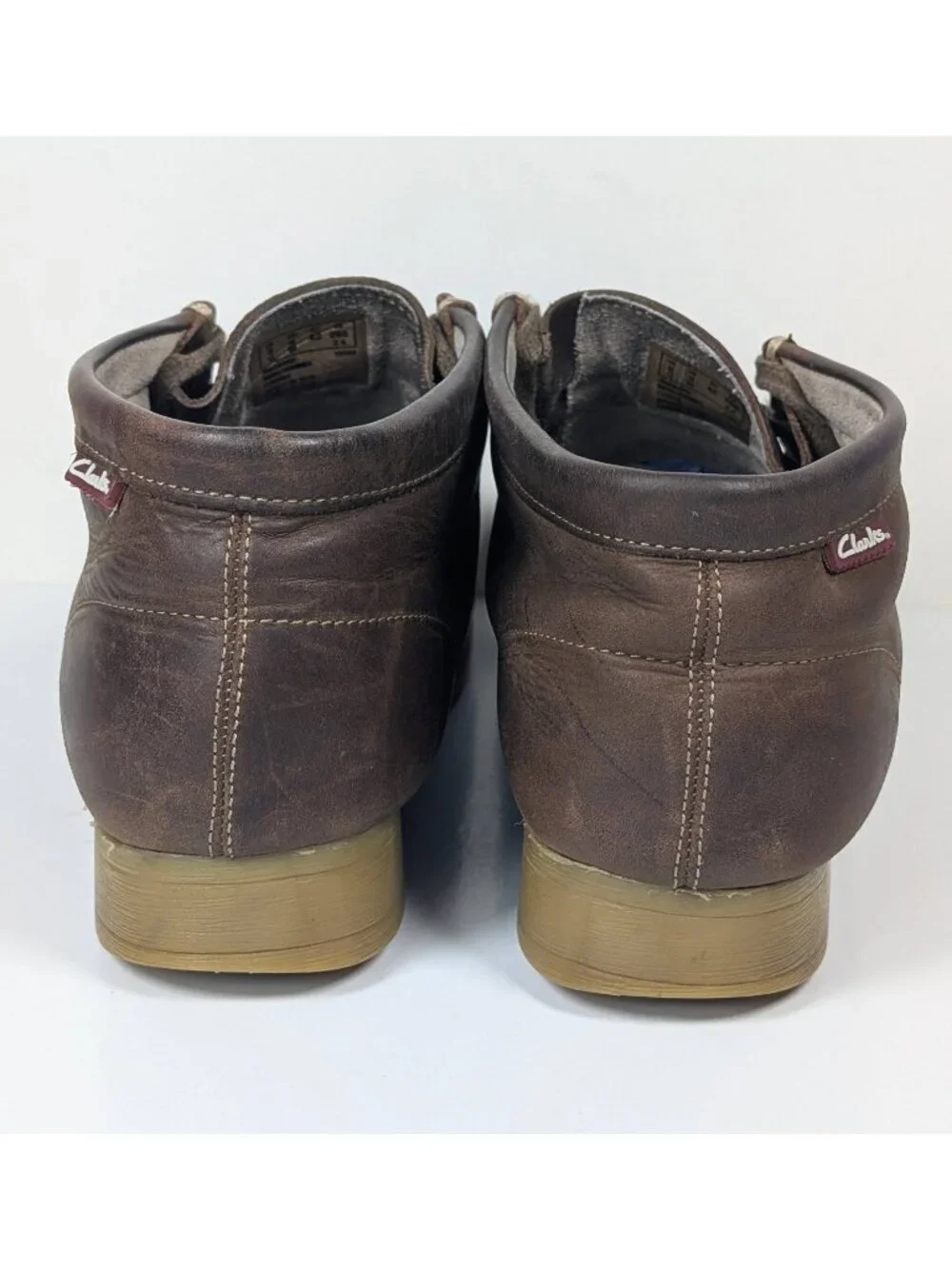 Clarks Beeswax Brown Leather Crepe Sole Desert Chukka Boots Mens Size 9 Lace Up